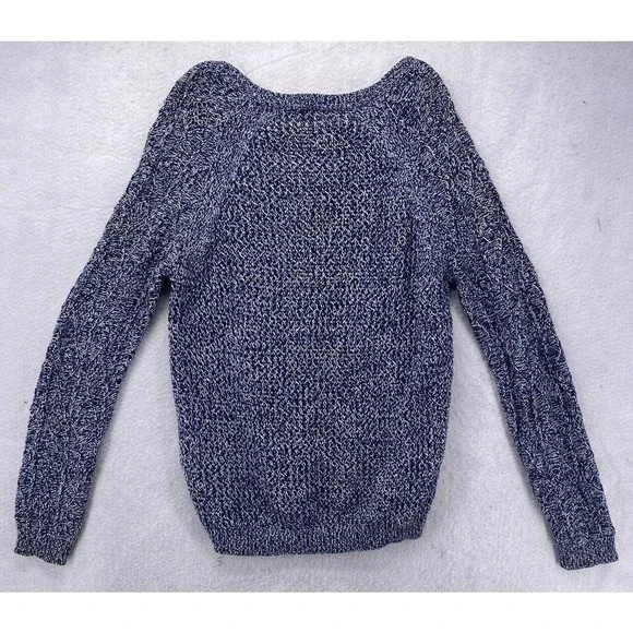 Sandro Women's Blue Size 3 Sweater Cotton Top Long Sleeve Pullover Crew Neck - Picture 2 of 11